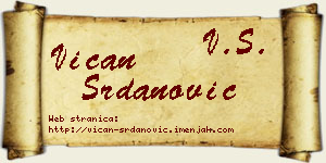 Vićan Srdanović vizit kartica